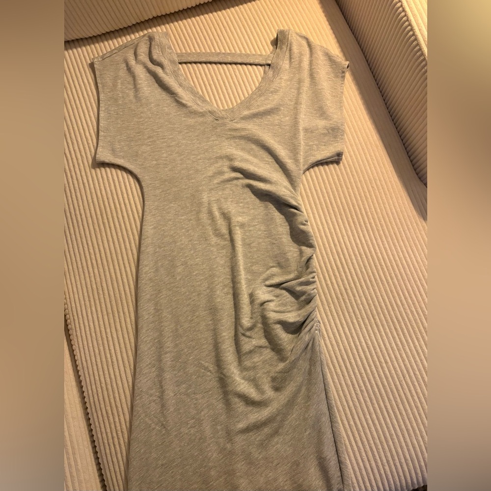 Free People/Daily Practice Grey Maxi Dress w/ Open Back